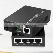 Gigabit Optic Fiber Media Converter SFP Optional 10/100/1000M 1 Fiber Port + 4 RJ45 Port 1PO and 4PE thumbnail-2