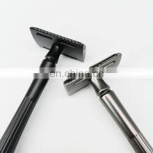 Professional Barber Razor Women Reusable Rose Gold Metal Shaving Safety Razor thumbnail-4