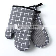 Ready to Ship Resist Heat Insulating Pot Holder Kitchen Cooking Grid Quilt Oven Gloves Mitten Cotton Linen Microwave Oven Mitts