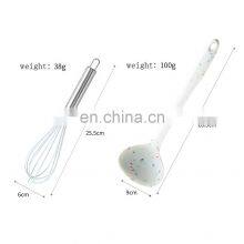 Silicone Spatula Full Package Color Dot Series Kitchen Set Integrated Cooking Shovel Spoon 10 Pcs a Set thumbnail-5
