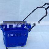 Rolling Eco-friendly Plastic Shopping Basket