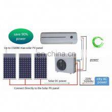 9.6 EER Inverter 2P 18000Btu 48V DC Wall Mounted On Grid Solar System A/C