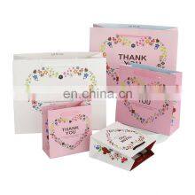 Hot Sale High Quality Customized Fashion Floral Elegant Shopping Gift Paper Tote Bags Thank You Paper Bags With Printed Logo thumbnail-2