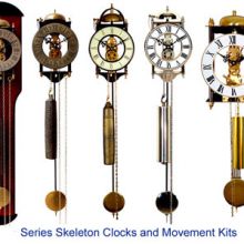 Skeleton Wall and grandfather Clocks