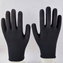 Black Polyester Thread Knitted PVC Dot Palm Coated Anti-slip Safety Work Gloves thumbnail-3