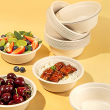 Disposable Tableware Paper Bowl Household Food-grade Round Tableware Bowl Degradable Thickened Barbecue Bowl Disposable Bowl thumbnail-3