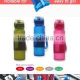 One Touch 650ml/22oz 500ml/16oz 350ml/12oz 3 Different Lid Platinum Silicone Water Bottle thumbnail-6