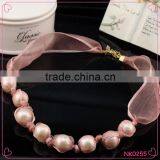 High Quality Popular Beautiful The Bride Jewelry Korea Pearl Wedding Romantic Sweet Jewelry Lace Necklace thumbnail-1