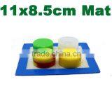 11*8.5cm Silicone Rubber Dab Mat Butane Hash Bho Oil Silicone Pad Heat Resistant Fiber Glass Silicone Wax Mat thumbnail-3