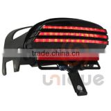 Integrated LED Tri-Bar Tail Light with Smoked Lens and Mounting Bracket for Harley Davidson