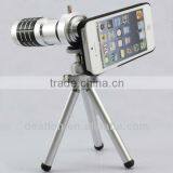 12x ZOOM METAL TELESCOPE CAMERA LENS With TRIPOD CASE FOR IPHONE 5G thumbnail-1