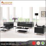 2016 Best Selling Black Leather Used Office Sofa thumbnail-1