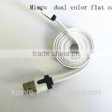 High Quality Micro Dual Color Flat Cable Micro Usb Cable