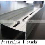 Drywall steel profile sections for I studs