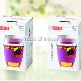 Special Design Pyrex Glass Teacup With Insulating Rubber Heat Resistant Flower Tea Cup 450ml Glass Tea Kettle 6 Color Design thumbnail-3