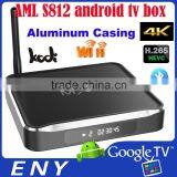 Amlogic S812 Quad core octa core mali450mp android tv box 4k ultra output M10 tv box