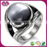 316l Titanium Men's Ring Jewelry Agate Finger Rings thumbnail-1