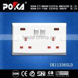 13A Bakelite Double Switched Socket Outlet With Light, Wall Switch and Socket thumbnail-1