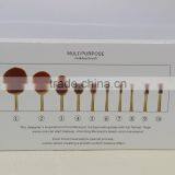 Factory Directly Super Soft Black Rose Gold Oval Makeup Brush 10pcs With Rose Gold Package thumbnail-5