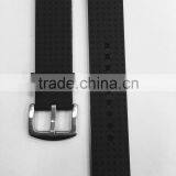 22MM Black Silicone Rubber Sport Watch Bands Straps thumbnail-1