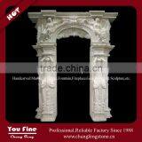 Statue Column Carving Designs White Marble Door Frame