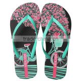 2016 Hottese Sales Silk Printing Summer Beach Women EVA Slipper Outdoor Shoes
