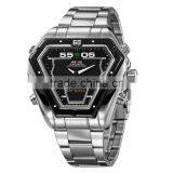 2015 China Suppiler Stainless Steel Triangel Design Black Dial LED Christmas Promotion Gift Wristwatch(WEIDE-WH1102) thumbnail-3