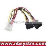 SATA Serial ATA Splitter Power Cable(1 x 5.25 to 2 x 15pin SATA Power Connector)