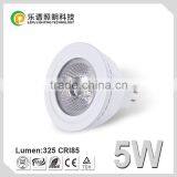 2700k CRI85 5w Cob Mr16 Led Bulb With Reflector Lens and CE&RoHS Certificates