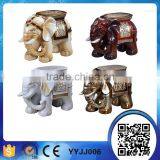 Customized High Quality Poly Resin Decorative Elephant Stool thumbnail-1