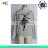 Fashion Sweater Knitting Models Printed Knitwear for Women thumbnail-6