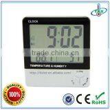 Ambient Temperature Humidity Testing Rectangular Thermostat Hygrometer Clock