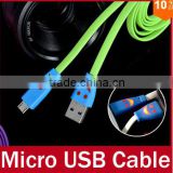 Smile LED Light Micro USB Cable,Free Shipping cost