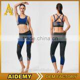 Custom Women's Fitness Active Wear Yoga Pants Sport Bra Sets thumbnail-1