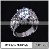 316l Stainless Steel Ring Butterfly Ring In Silver Jewelr With Colorful Cz thumbnail-4