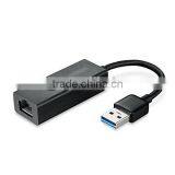 USB 3.0 Male A to RJ45 Female Adapter Supporting 10/100/1000 Bit Ethernet