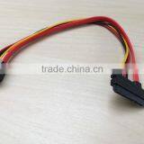 2016 New Arrival SATA 22pin 7+15pin Female to SATA Female Cable w/ Molex IDE 4Pin
