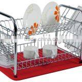 Chrome Plated 2 Tier Kitchen Plate Rack