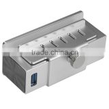 hot sale Clip-on USB 3.0 4-Port Aluminum Hub for pc