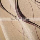 100% Polyester Curtain Glossy Black Out With Hot Stamping Silver Print Flocking Grommet Curtain Panel thumbnail-2