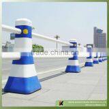 PVC pipe rail road guardrail