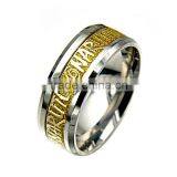 Hot Selling Stainless Steel Silver Latest Wedding Ring Designs Shiny Unisex Jewelry thumbnail-3