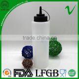 High Quality Long Thin Tip Food Grade 1 Litre Plastic Squeeze Bottle for Sauce Packaging