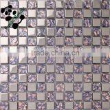 SMP08 Foshan Mosaic Factory Flat and Wave Mixed Mosaic TV Background Tile Mosaic