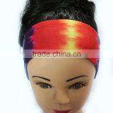 High Quality Yoga Adjustable Elastic Cotton Spandex Digital Printing Headbands thumbnail-2