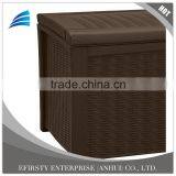 Outdoor Rattan Wicker Brown Storage Box thumbnail-4