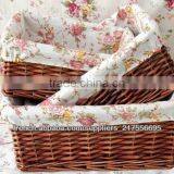 New Style Easy Baskets Small Wicker Box Cosmetic Boxes Wit Fabric Lining thumbnail-3