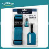 Toprank Colorful Adjustable Luggage Belt Strap 3-digit TSA Lock And Luggage Tag 3pcs Flight Travel Luggage Set For Suitcase thumbnail-2