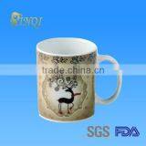 Wholesale Bulk Square Shaped White Color Thin Porcelain Mug thumbnail-3