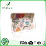 Compostable Food Grade Pro-environment Bamboo Dinner Plate Bamboo Fruit Dish thumbnail-2